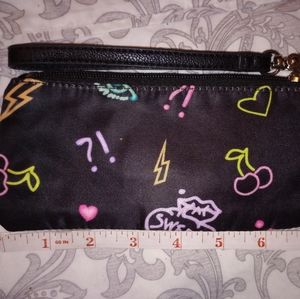EUC Betsey Johnson wristlet, clean inside & out. The inside is pink.